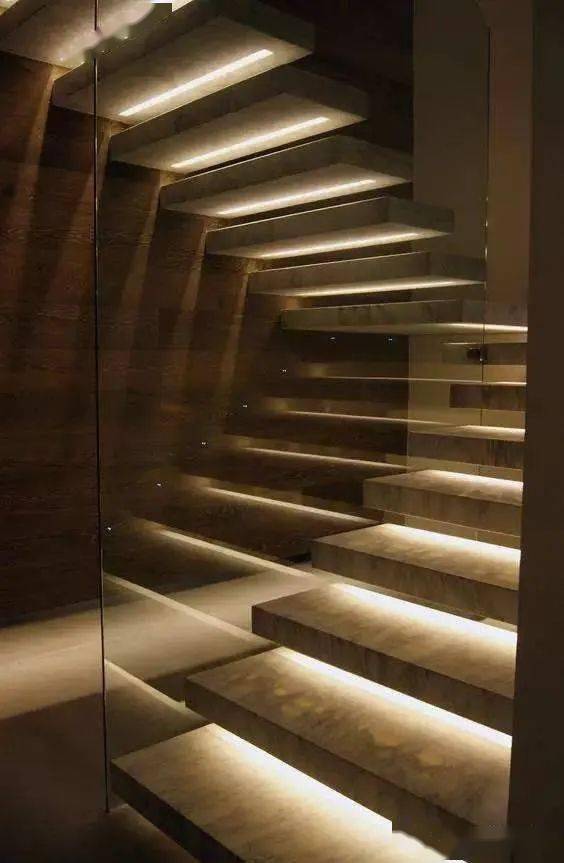 网红石材楼梯灯带常见做法及案例欣赏