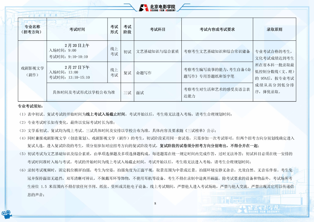 明日起報名北京電影學院2022年招生簡章發佈