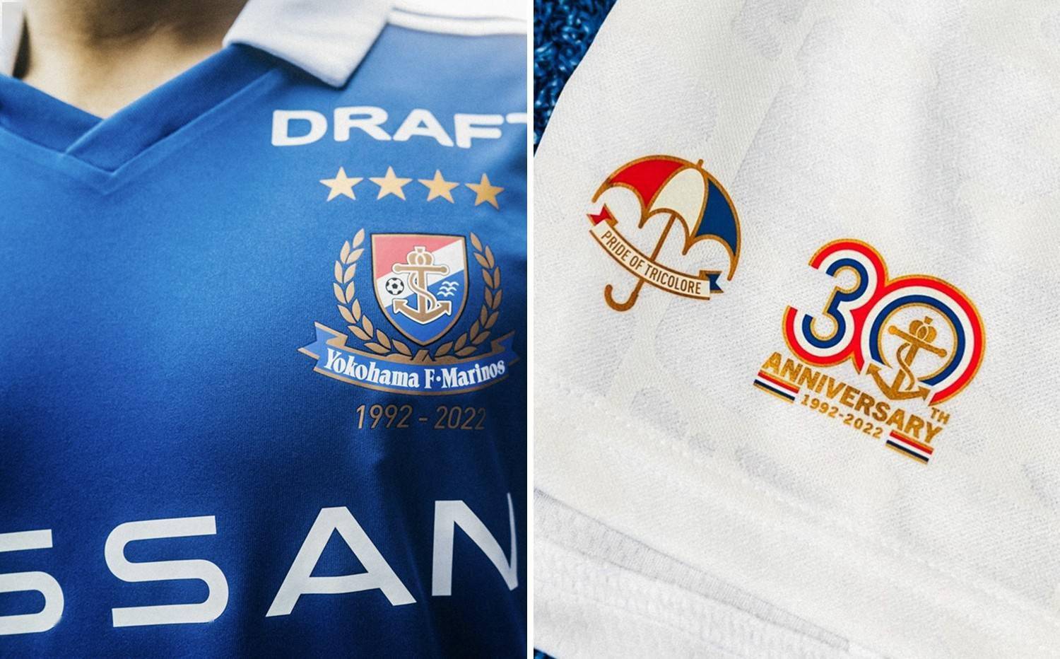 横滨f·水手发布2022赛季主客场球衣_白色_图案_徽章