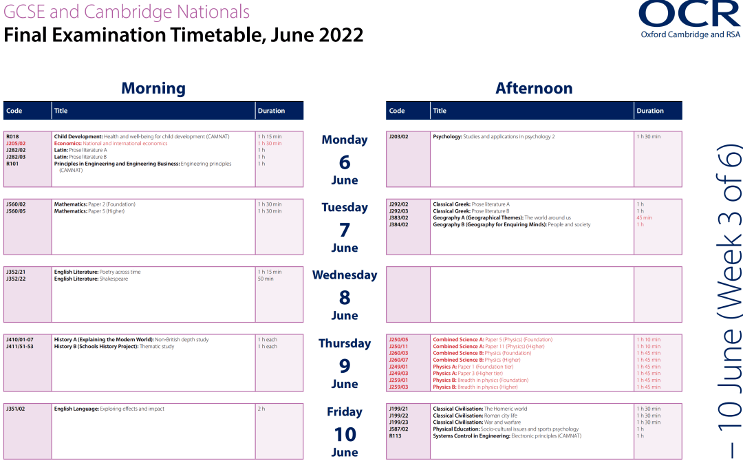 进行|最新官方反馈！2022年夏季A-level/GCSE考试将如期举行！（附考试时间表）