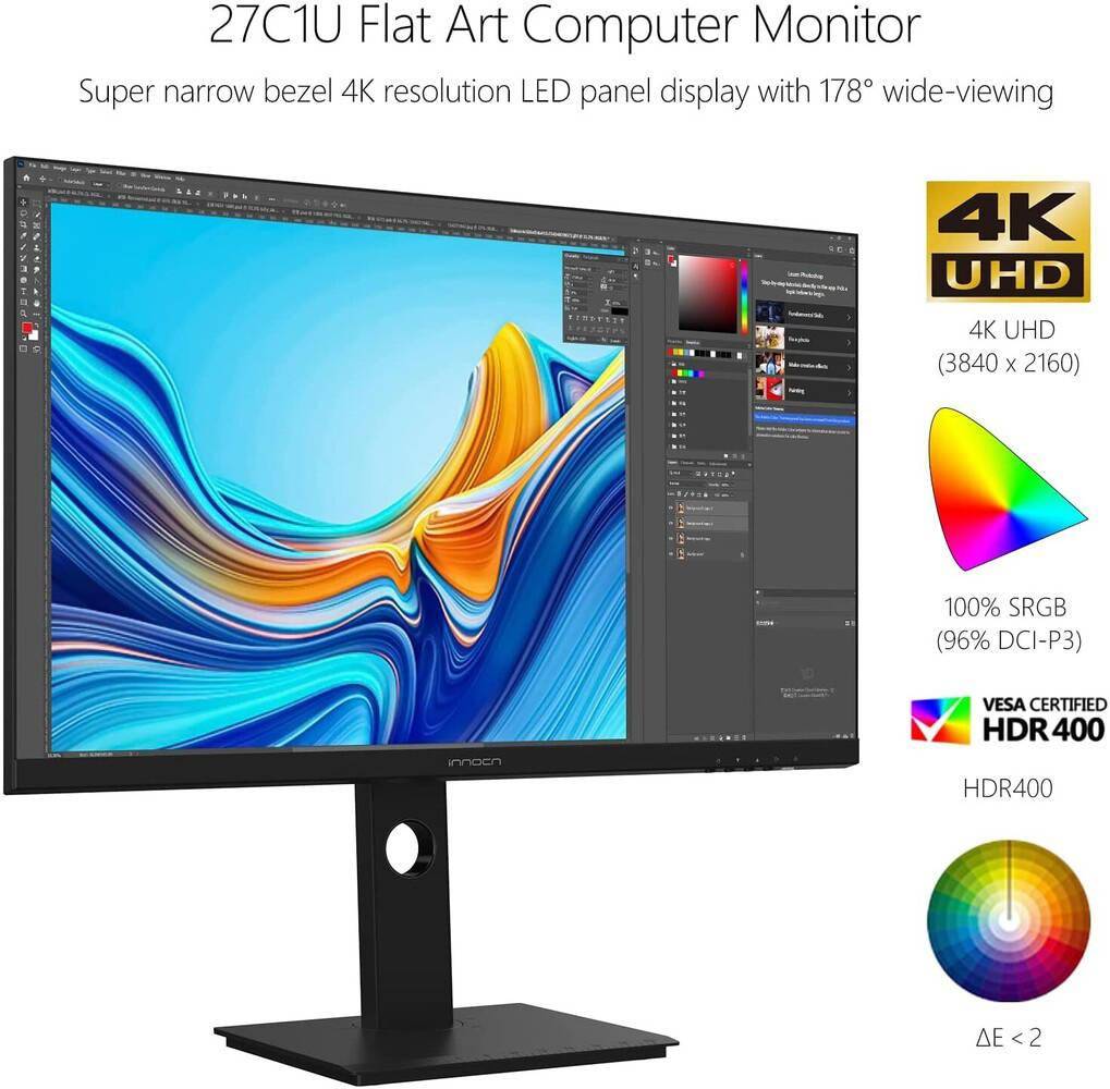 INNOCN 海外发布 27C1U 4K 显示器：400 nit 亮度，96% P3 色域