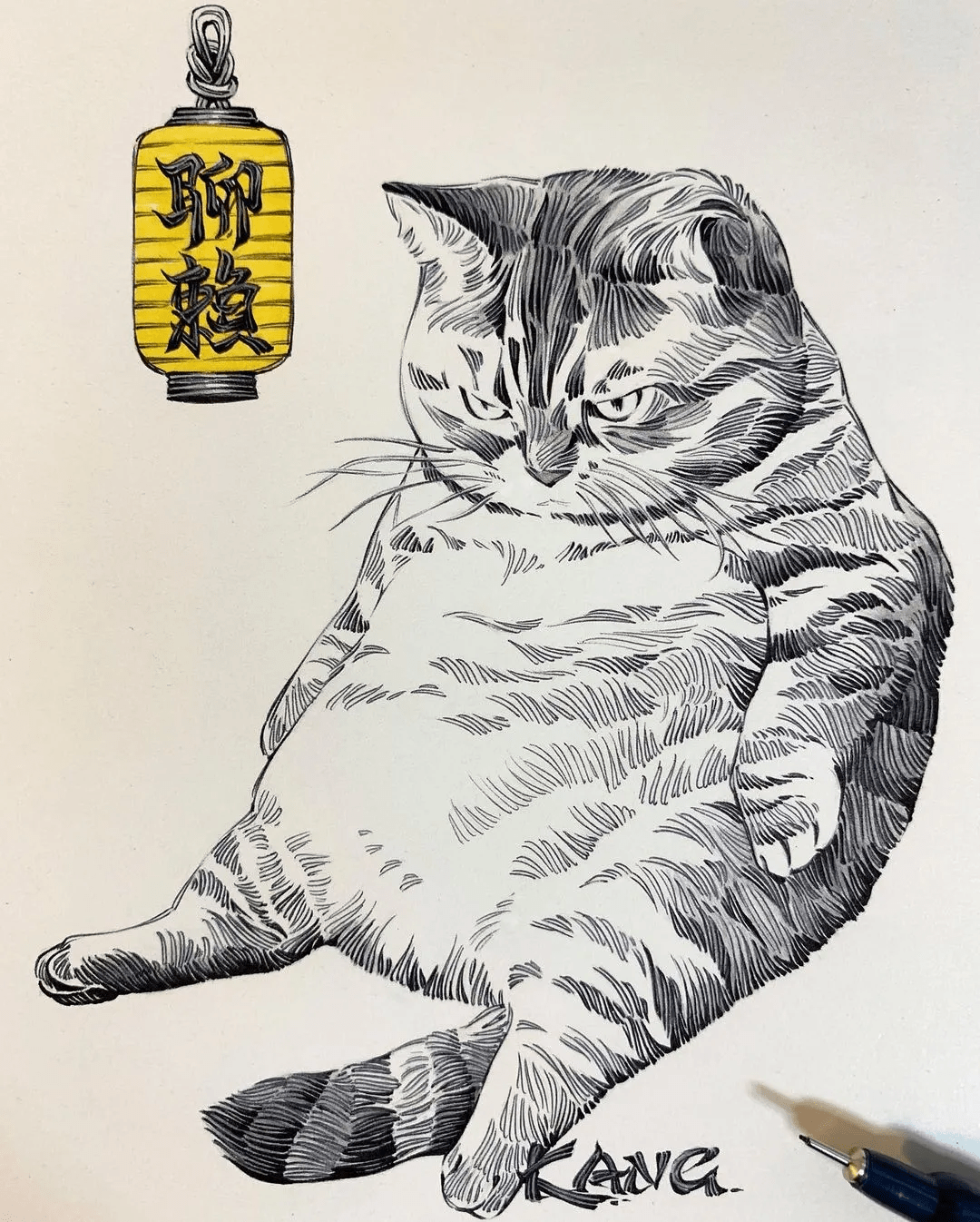 太厉害了,动物线描就该这样画,用简单的笔画出超精美的画,好萌