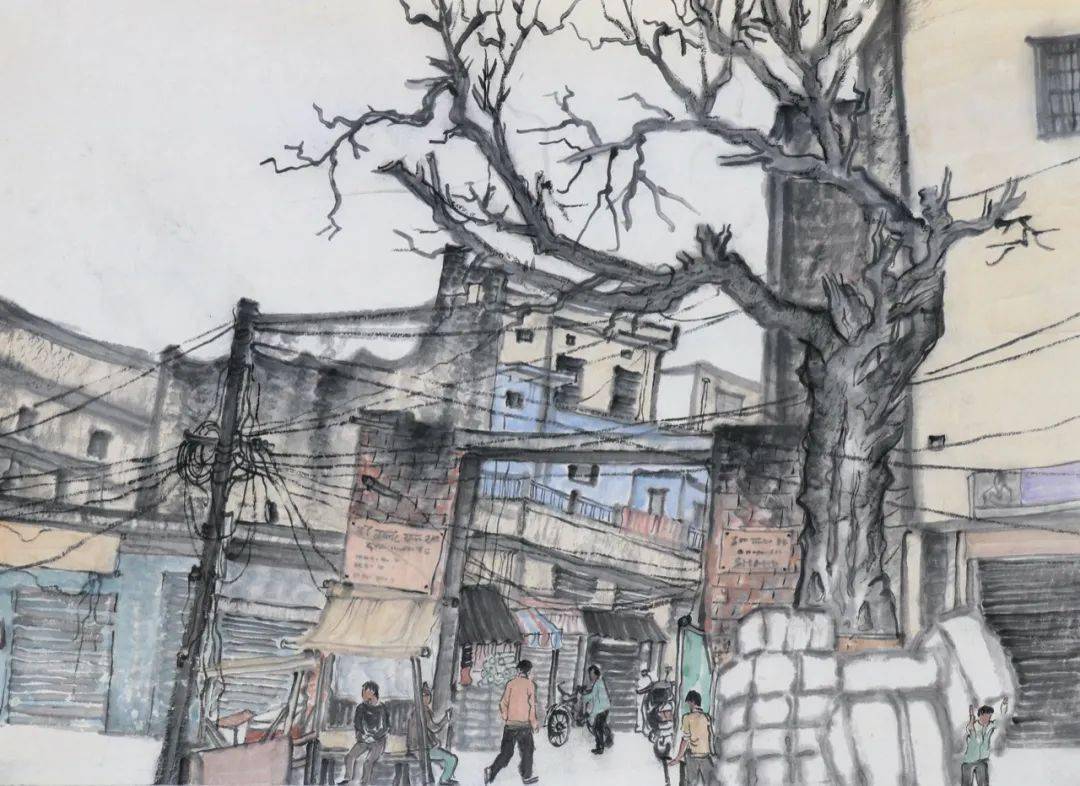 曹辉 作品_山水画_李可染_先生