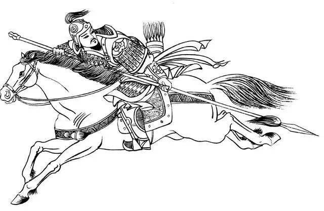 白描中国古代刀马人物图谱_万物_历史_英雄豪杰
