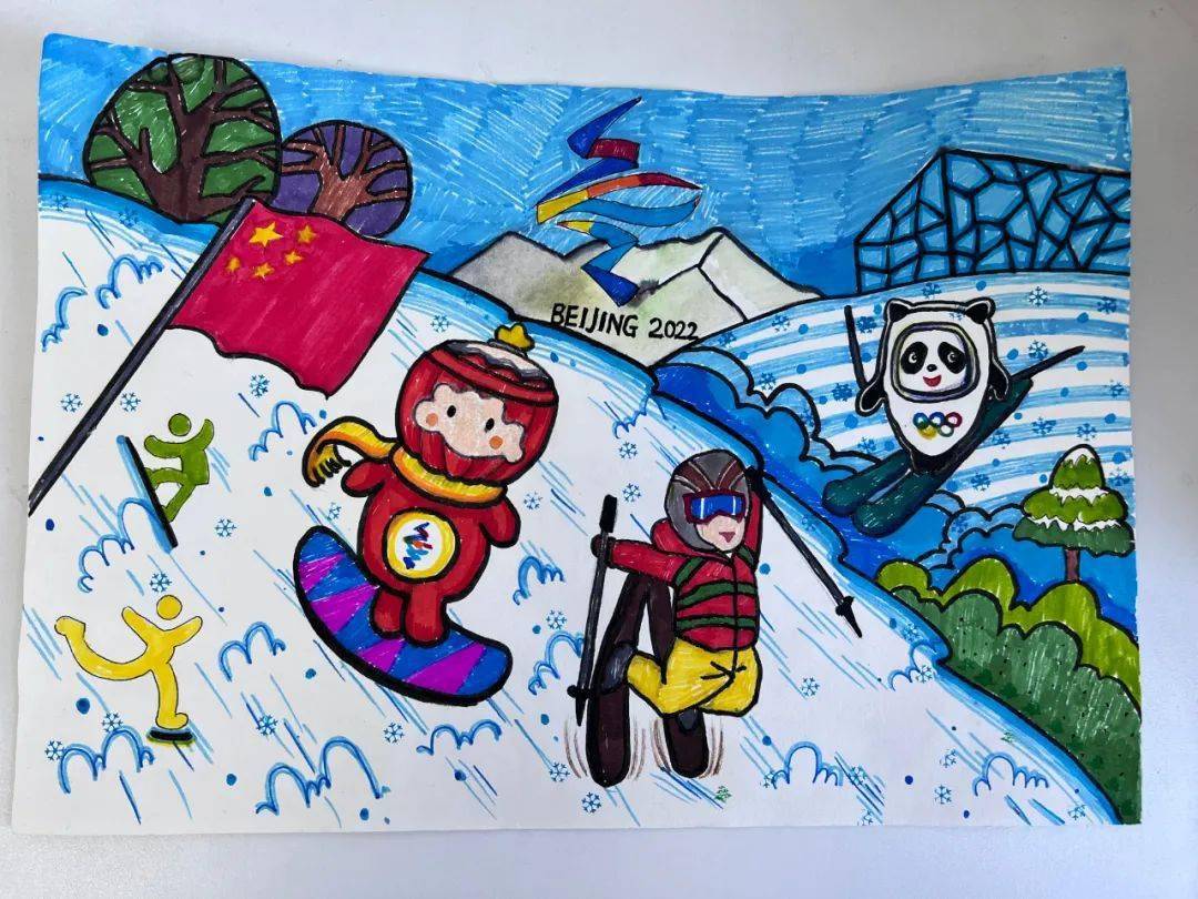 幼儿园冬奥会绘本制作图片