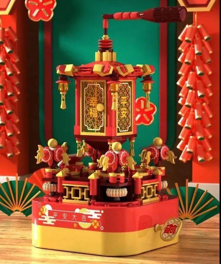 橘子|【新年礼物DIY】年味十足的国潮积木来袭！几十元拿下新年乐趣~