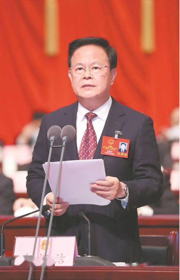 郑栅洁当选省十三届人大常委会主任并发表讲话