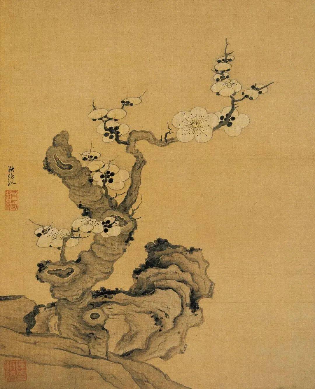 陈洪绶画梅高古