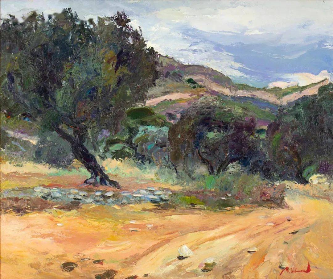 调色刀下绝美的色彩极富表现力