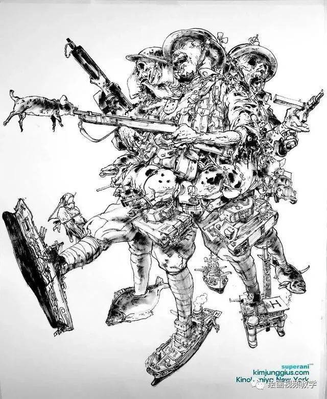 他山之石艺超燃漫画家金政基你们夸我是天才却不知道我背后的努力