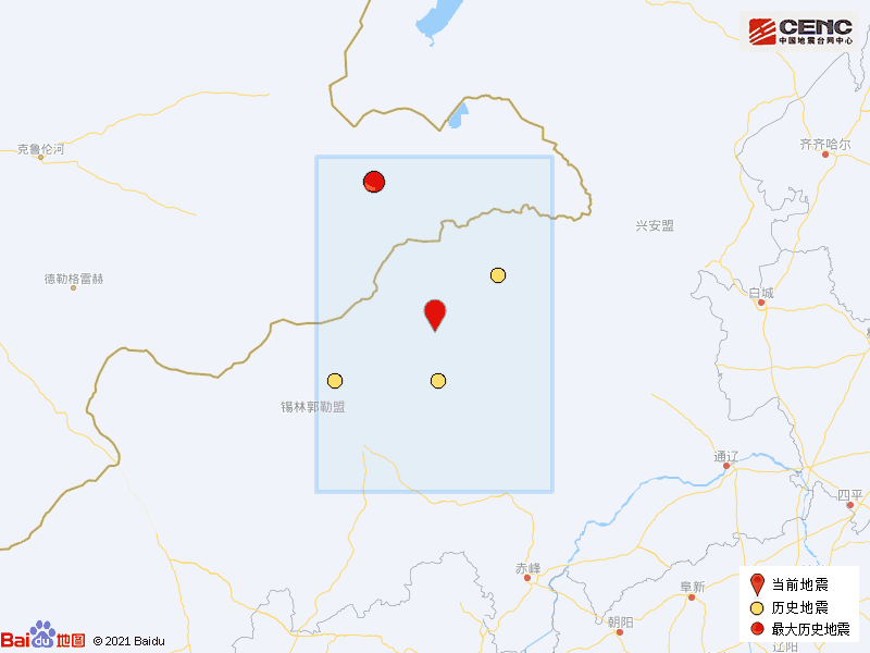 內蒙古錫林郭勒盟東烏珠穆沁旗發生31級地震