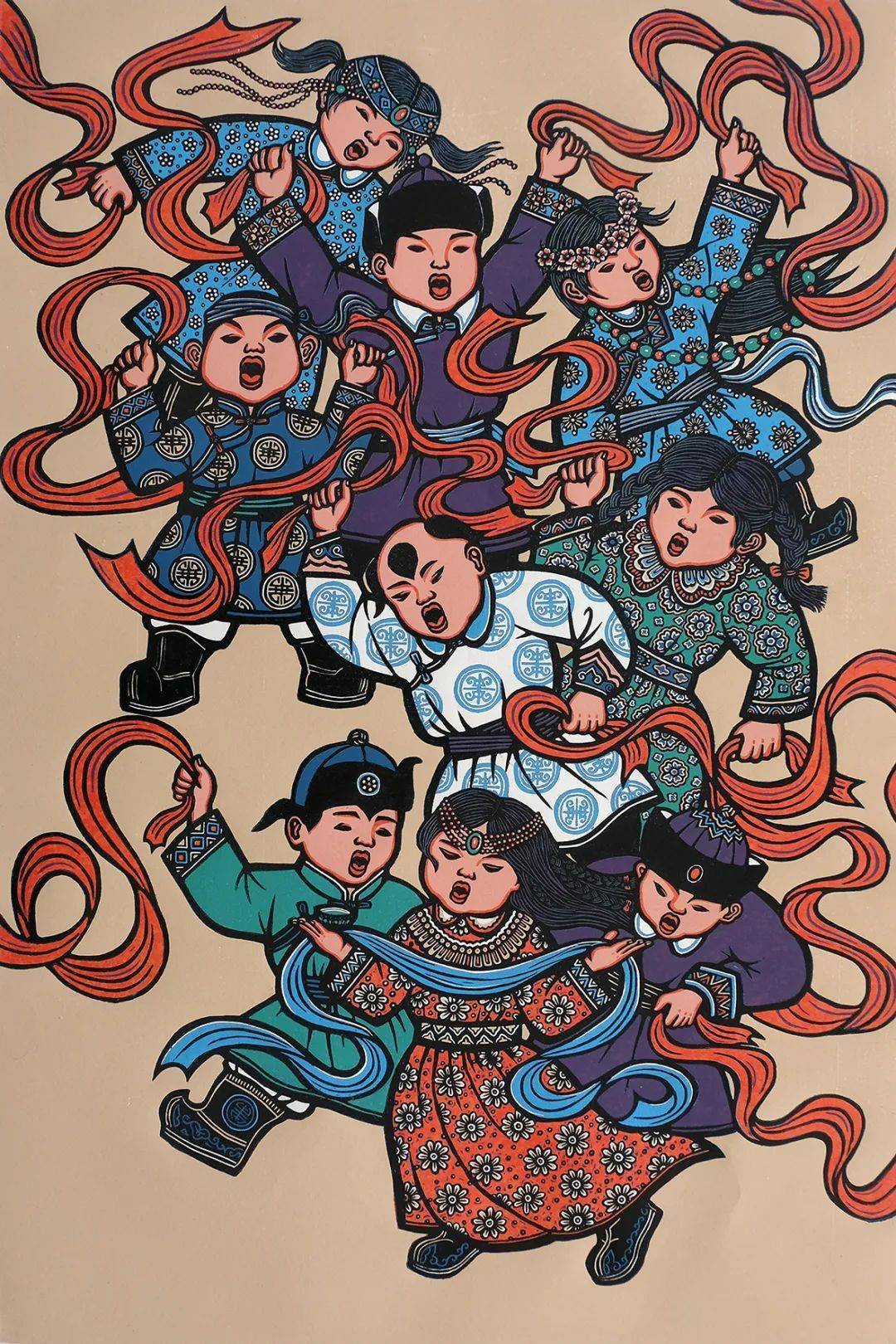美图新时代61新风尚61新年画我们的小康生活美术作品展示