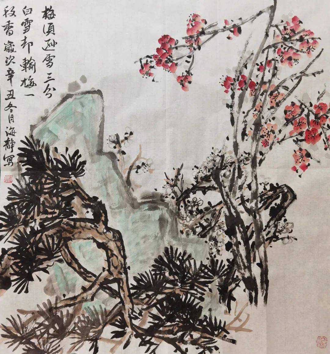 《梅开盛世》曹海静《冬奥加油》张琳本次展览作品涵盖国画油画版画