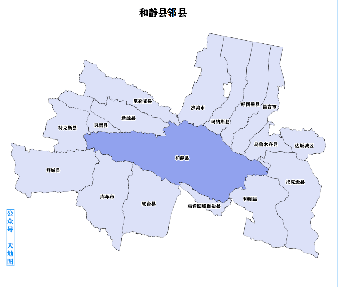 和静县地图 全景图片