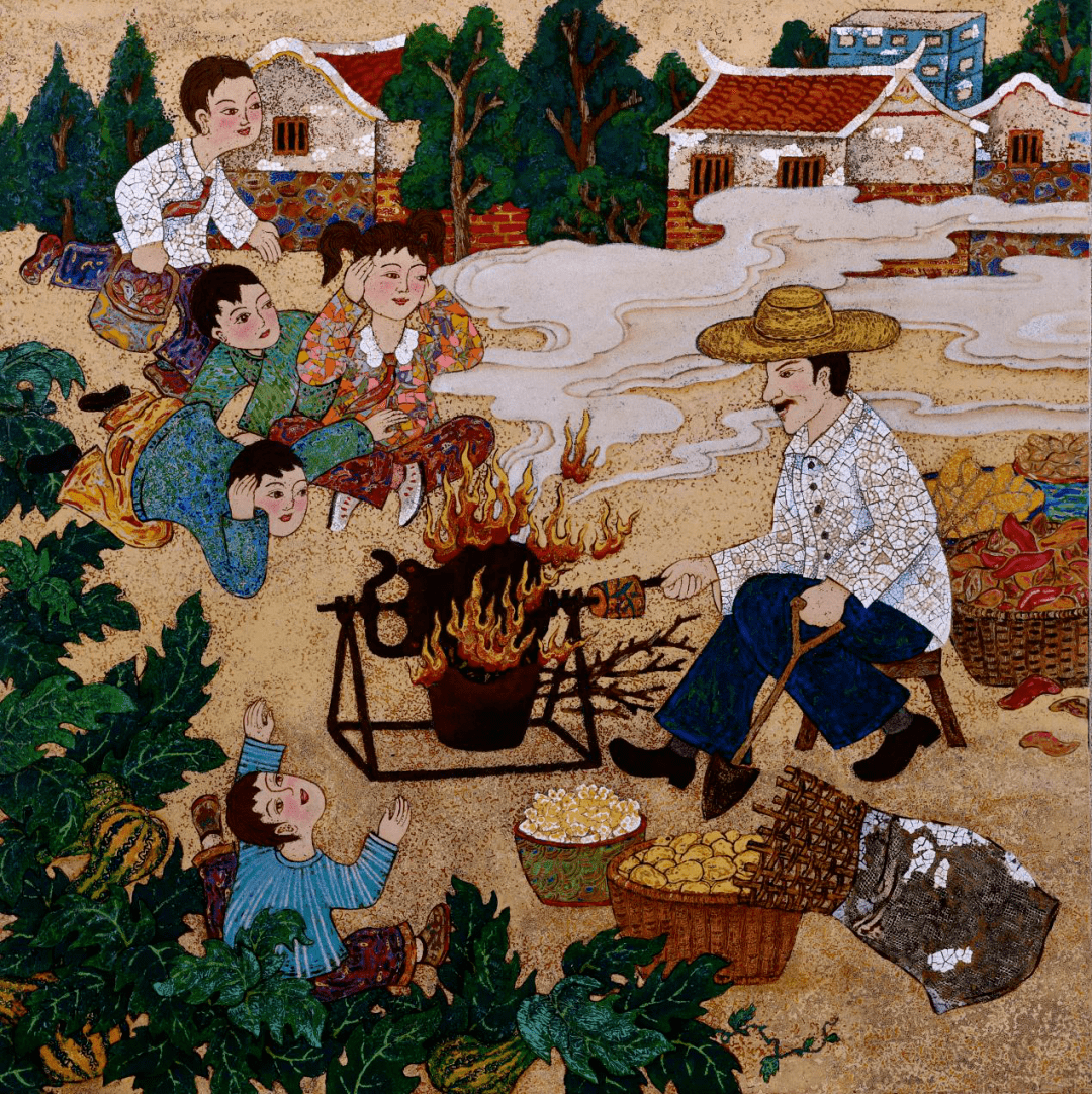 潘志坚《翔安春色》(局部)@陈珠庭《吉祥》@李小蝶《童趣》@王瑞丽