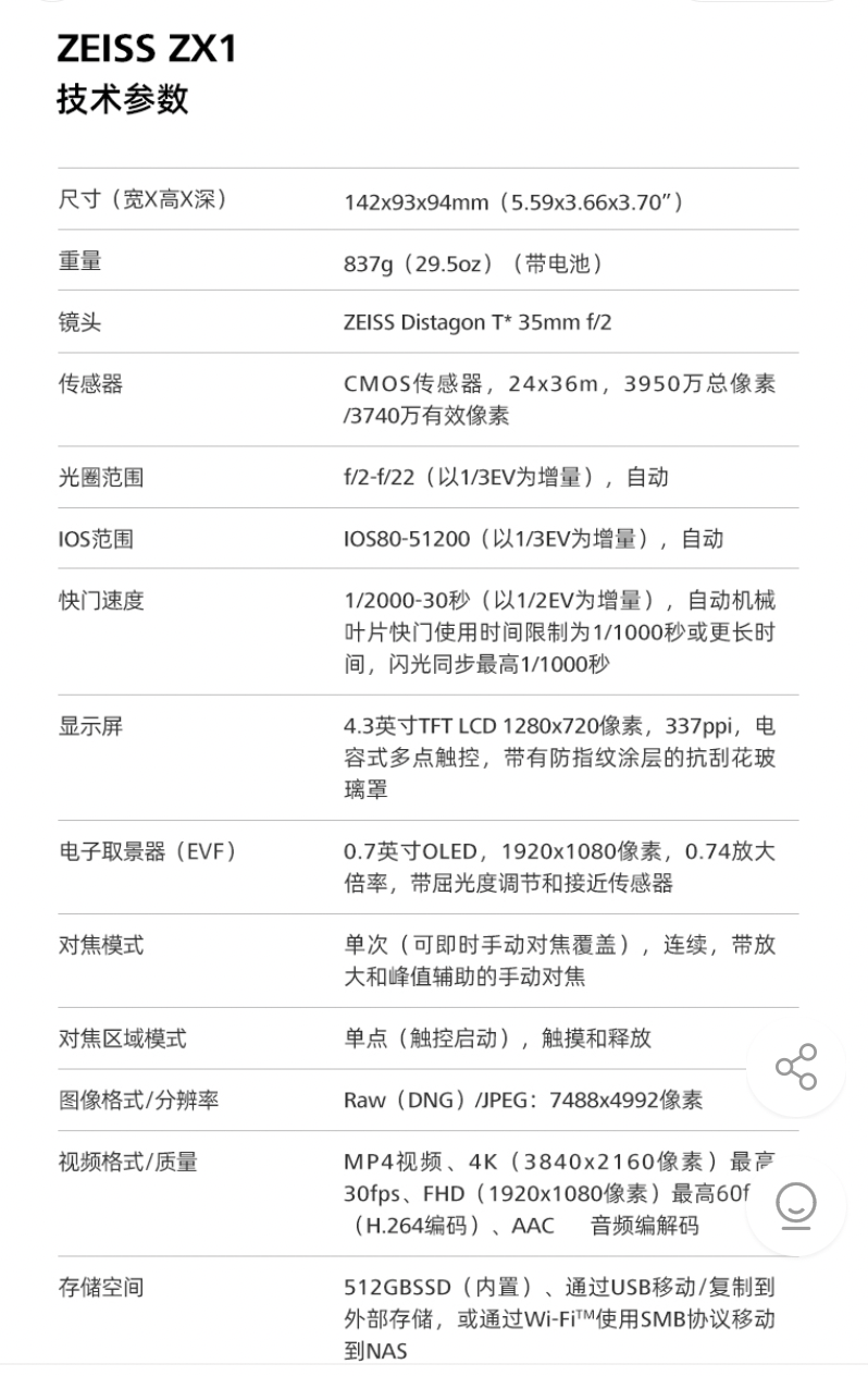 45980 元，蔡司全画幅安卓相机 ZX1 国行开卖