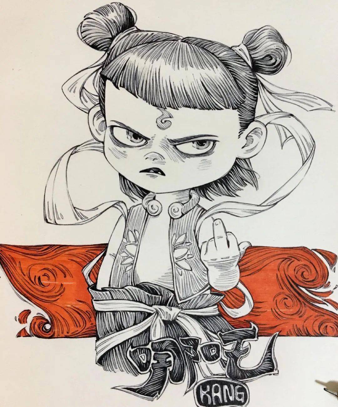 太疯狂了动物线描就该这样画用简单的笔画出超精美的画绝了谁看都受不