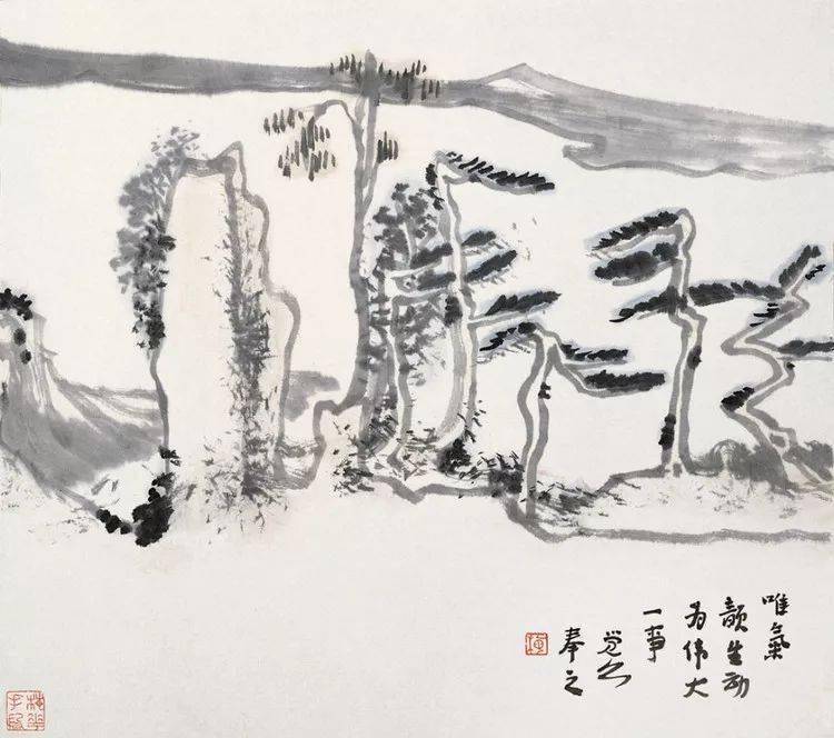 传统文人画,梅墨生的精美山水画作品欣赏_书画_道——梅_波罗蜜