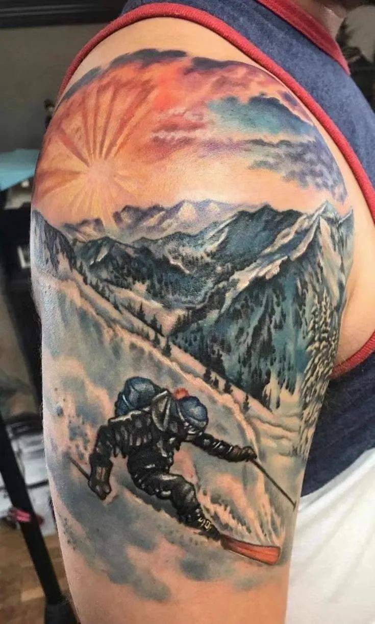 冬奥冰雪运动的盛会我们也来一波冰雪运动的纹身