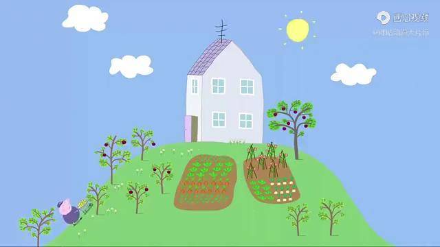 小猪佩奇猪爷爷太勤劳了推一车土豆这下做饭食材又增加了