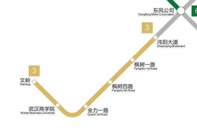 武汉3号线延长线路图图片