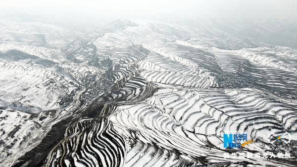 甘肃|壮美！云瞰甘肃宕昌“梯田雪”