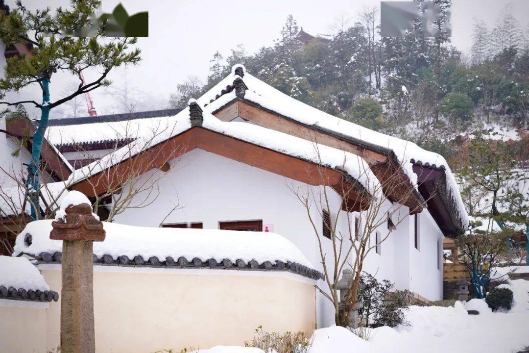 上次就和你说过,径山寺的建筑风格,沿用了宋代,这次在雪景下看,更显瘦