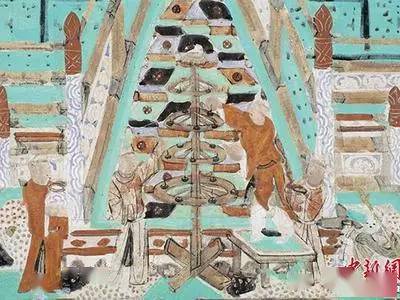 骨董市　掘り出し品中国唐時代　敦煌莫高窟壁画 彩絵 Z0985B18-5 骨董市 掘り出し品中国唐時代 敦煌莫高窟壁画 彩絵 Z0985B18-5