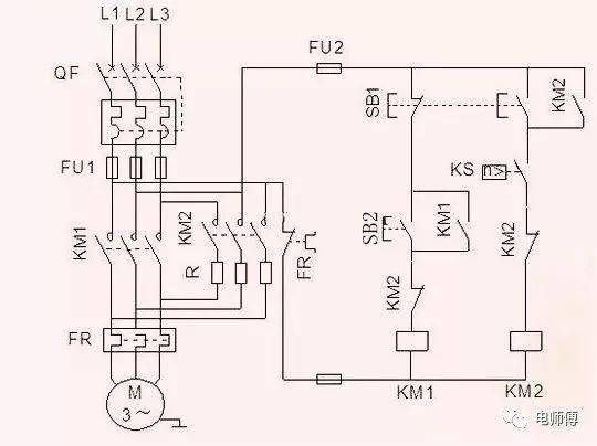 單向反接制動控制電路12,電動機耗制動控制電路的原理圖11,自耦變壓器