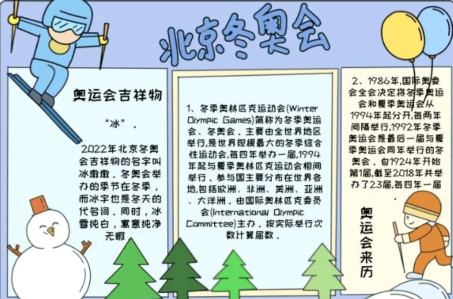 冬奥会调查表图文并茂图片