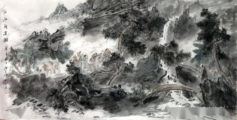 陶然于林泉神遇而入浑当代著名画家顾平先生作品壬寅贺新春成功美术馆