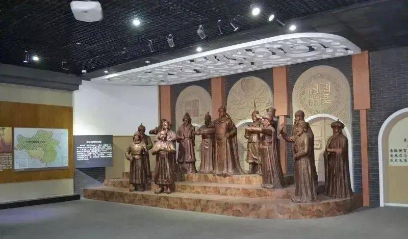 唐太宗灵州会盟雕像.