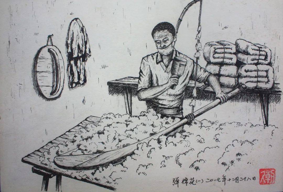 弹棉花那个年代的剃头匠们,挑着剃头担子在赶集的时候摆出摊位,给人