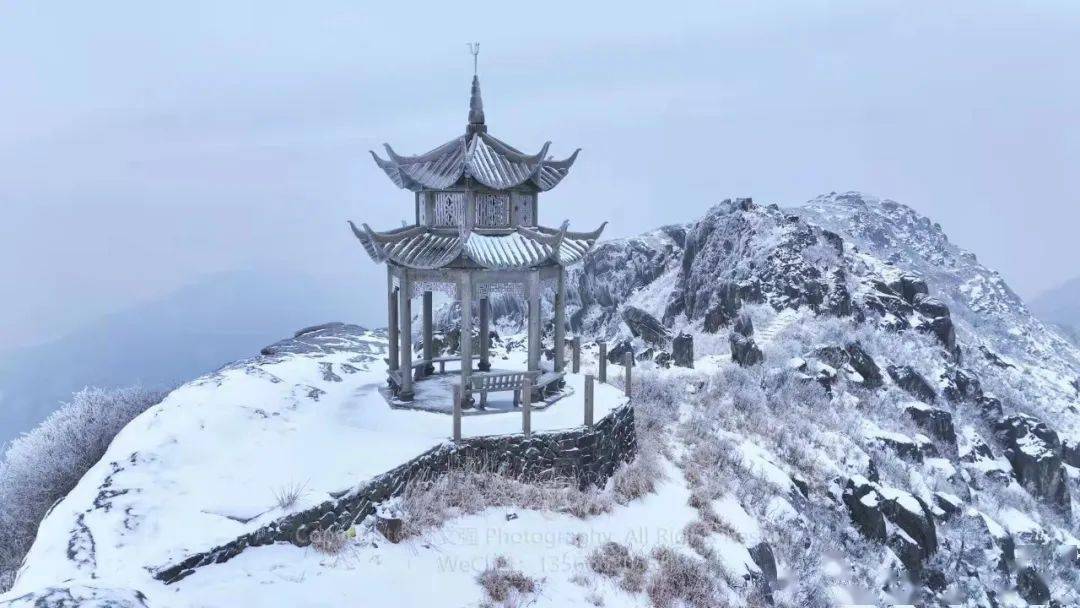 宁德南漈山下雪图片