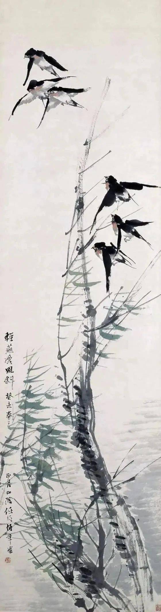 任伯年春燕图诗情画意