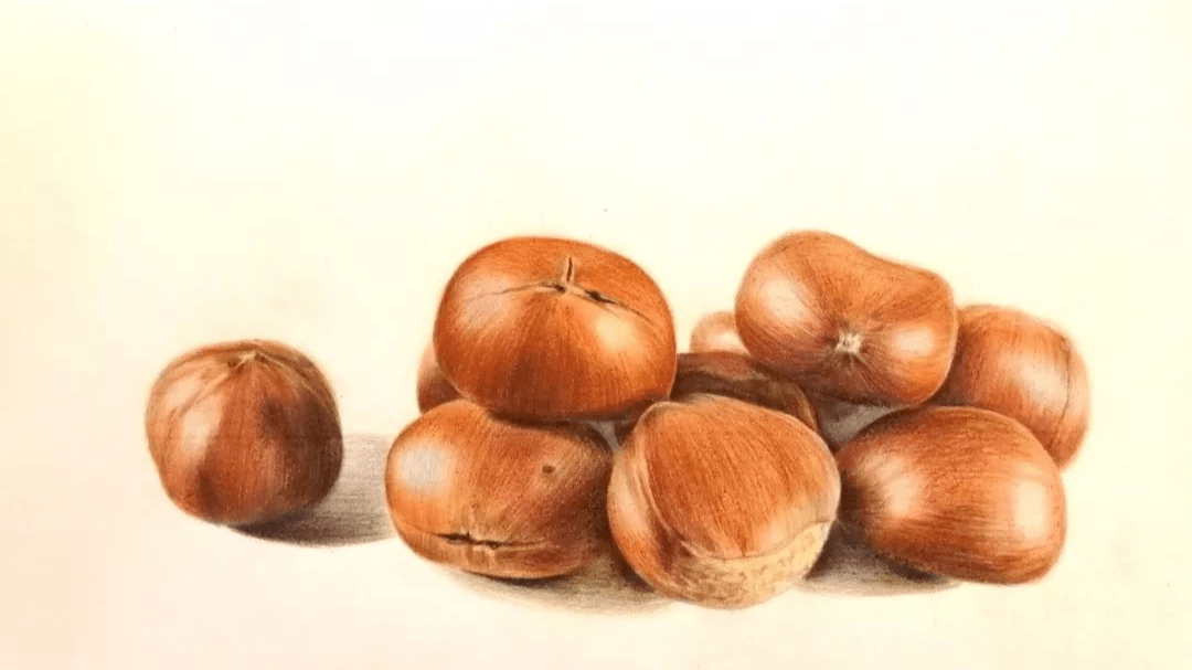 彩铅手绘栗子教程