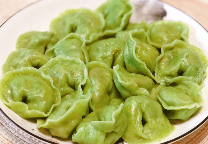 菠菜汁饺子图片图片