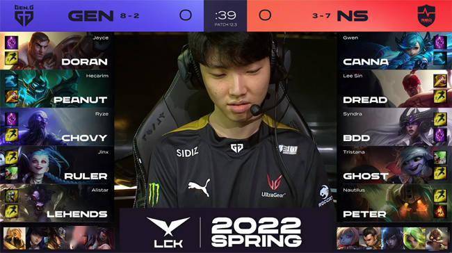 盲僧|LOL-LCK：GEN上野“鳄豹”组合打穿上路，速战速决2-0碾压NS