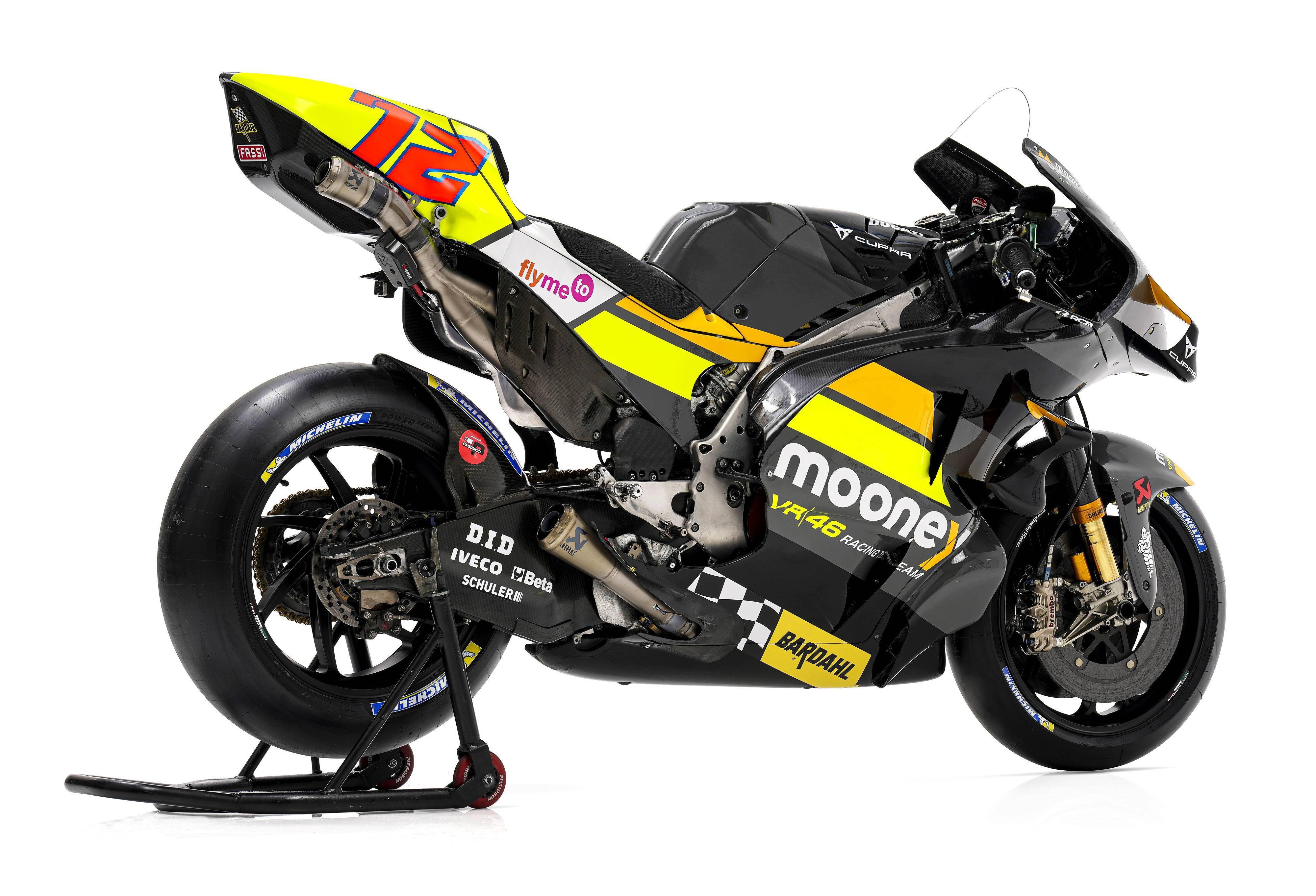 车队在 motogp 级别使用杜卡迪的 desmosedici gp21 赛车,而在 moto2