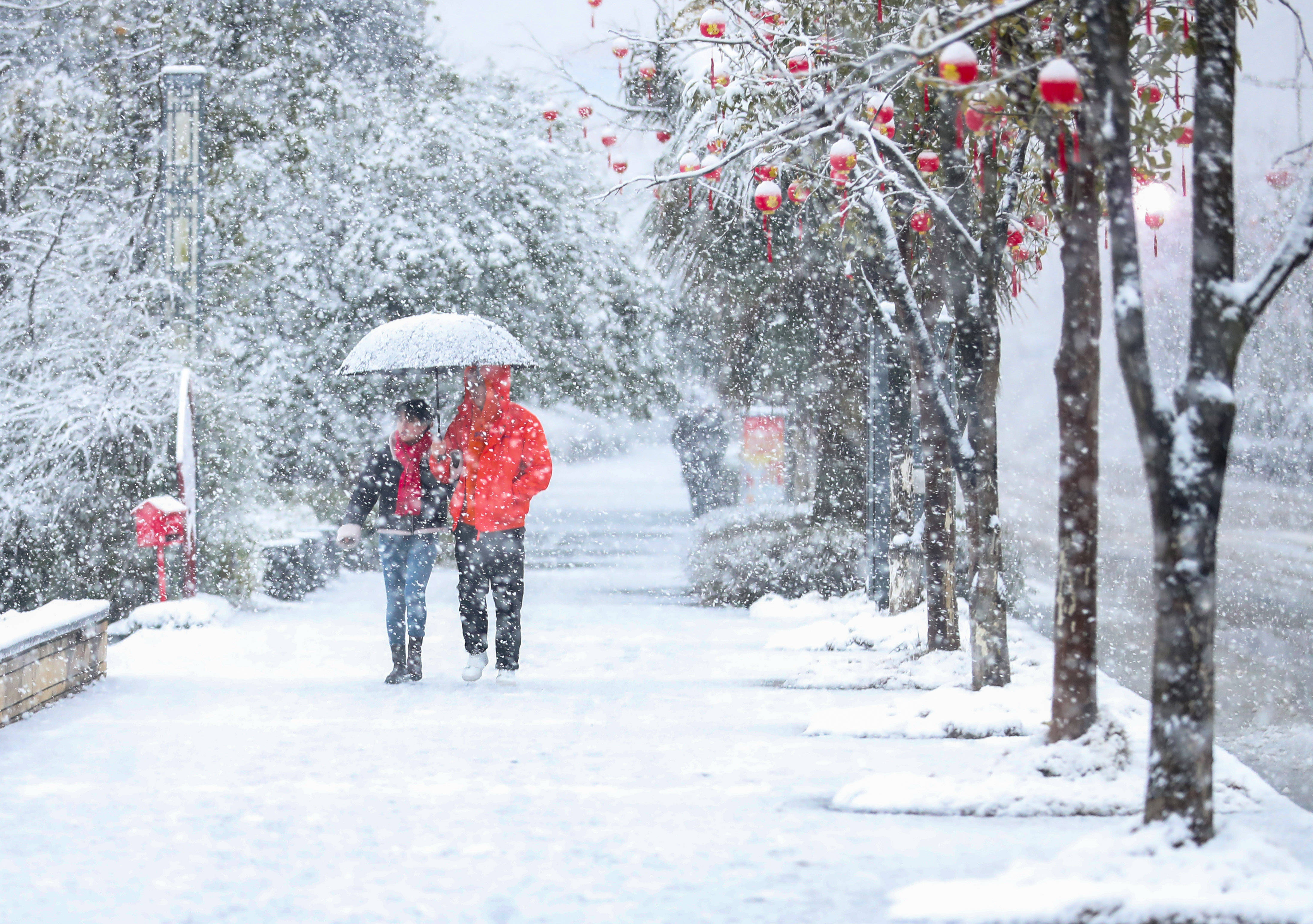 春雪纷飞美如画