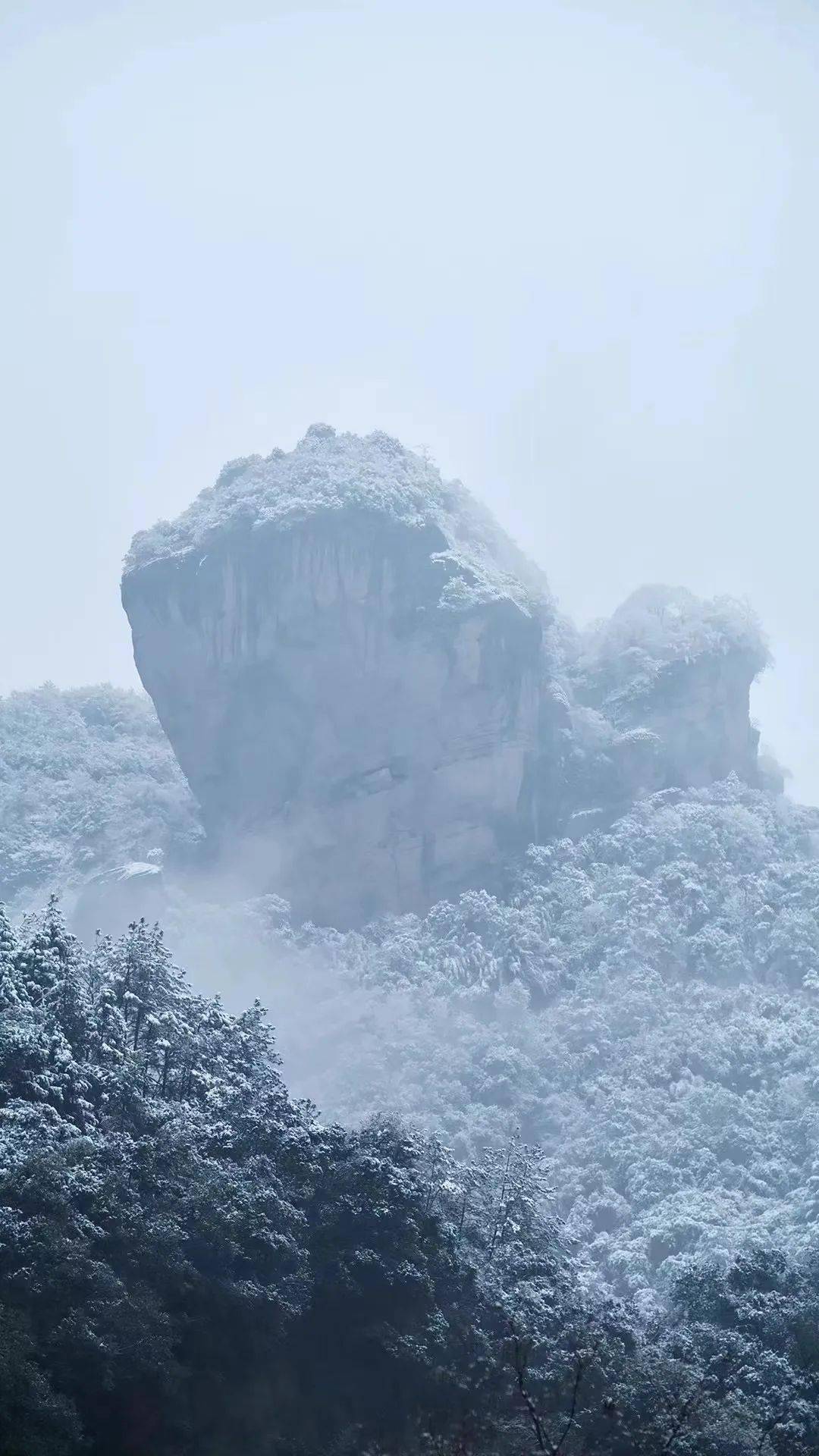武夷山下雪图片