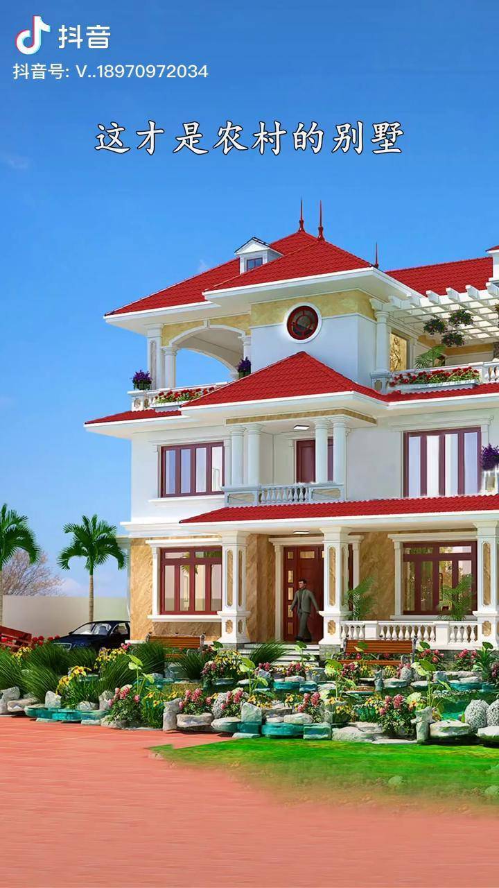 农村三层自建小洋楼,漂亮大气,男女老少都喜欢.