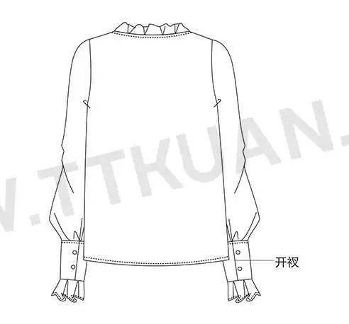 公众 180款-衬衫款式图大全！【服装平面款式图线稿】