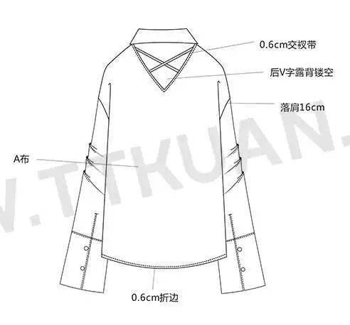 公众 180款-衬衫款式图大全！【服装平面款式图线稿】