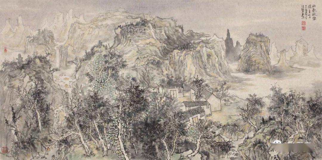 【5a迎春】张贤中国画微展_作品_桂林市_山水画