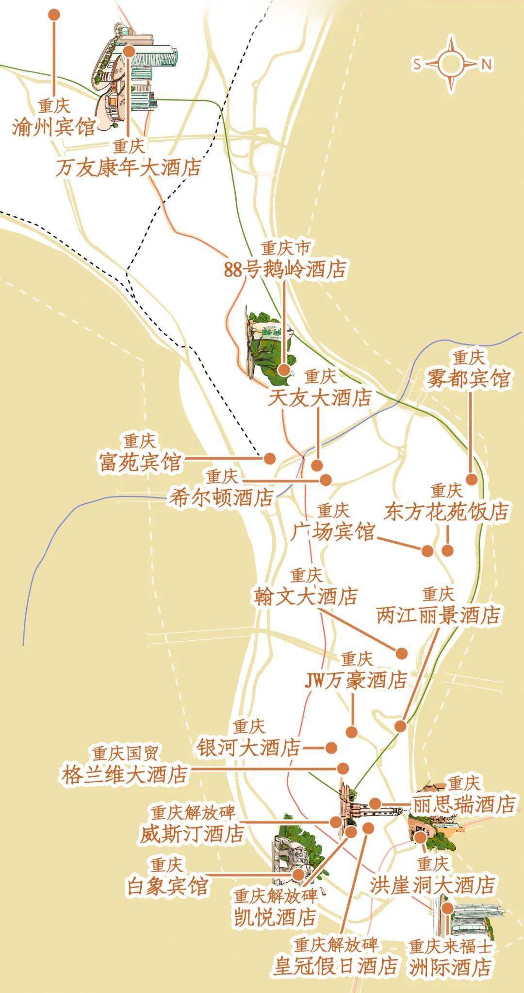 重庆渝州宾馆地图图片