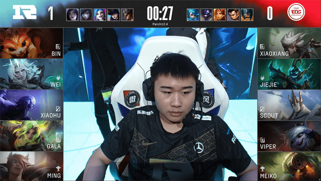 先锋|LOL-LPL：Xiaohu薇古丝夺命愁煞连中四元，RNG鏖战三局2-1力克EDG