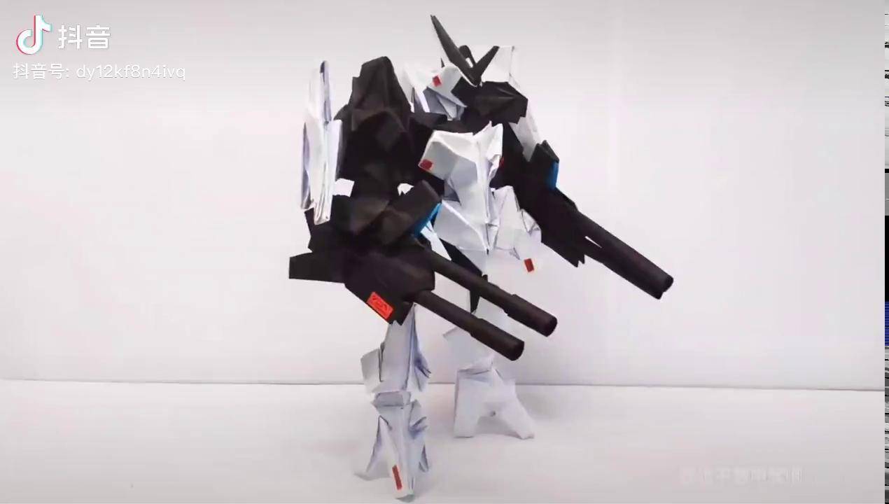 帅气的星际战甲机器人折纸教程来了身体和腿部