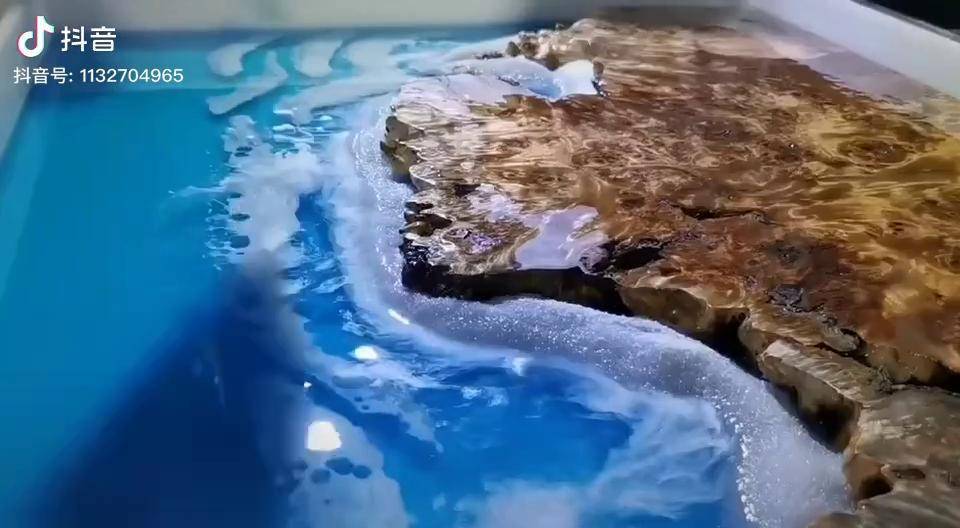 花样踏春大赏维尔晶科技diy树脂胶环氧树脂胶树脂河流桌抖音广告助手