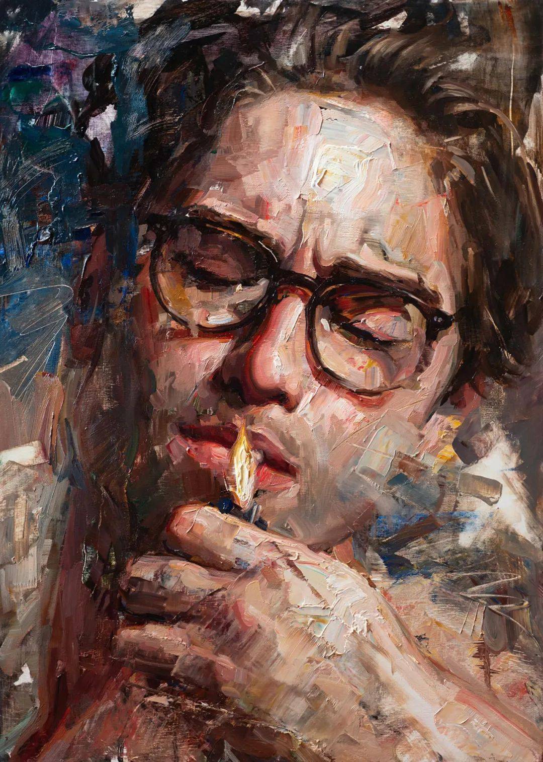 美国当代油画家马特塔尔伯特肖像油画作品欣赏